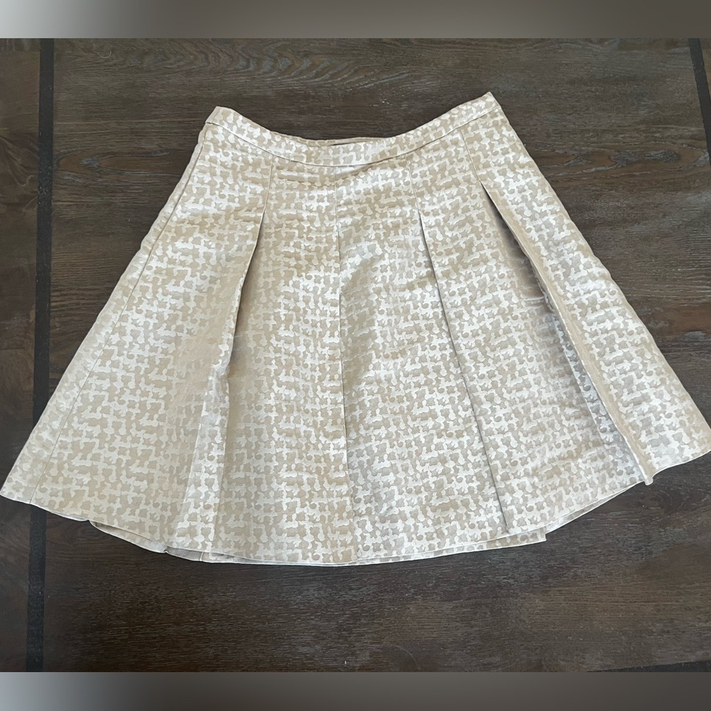 J. Crew Cream Textured Circle Skirt - Picture 1 of 6